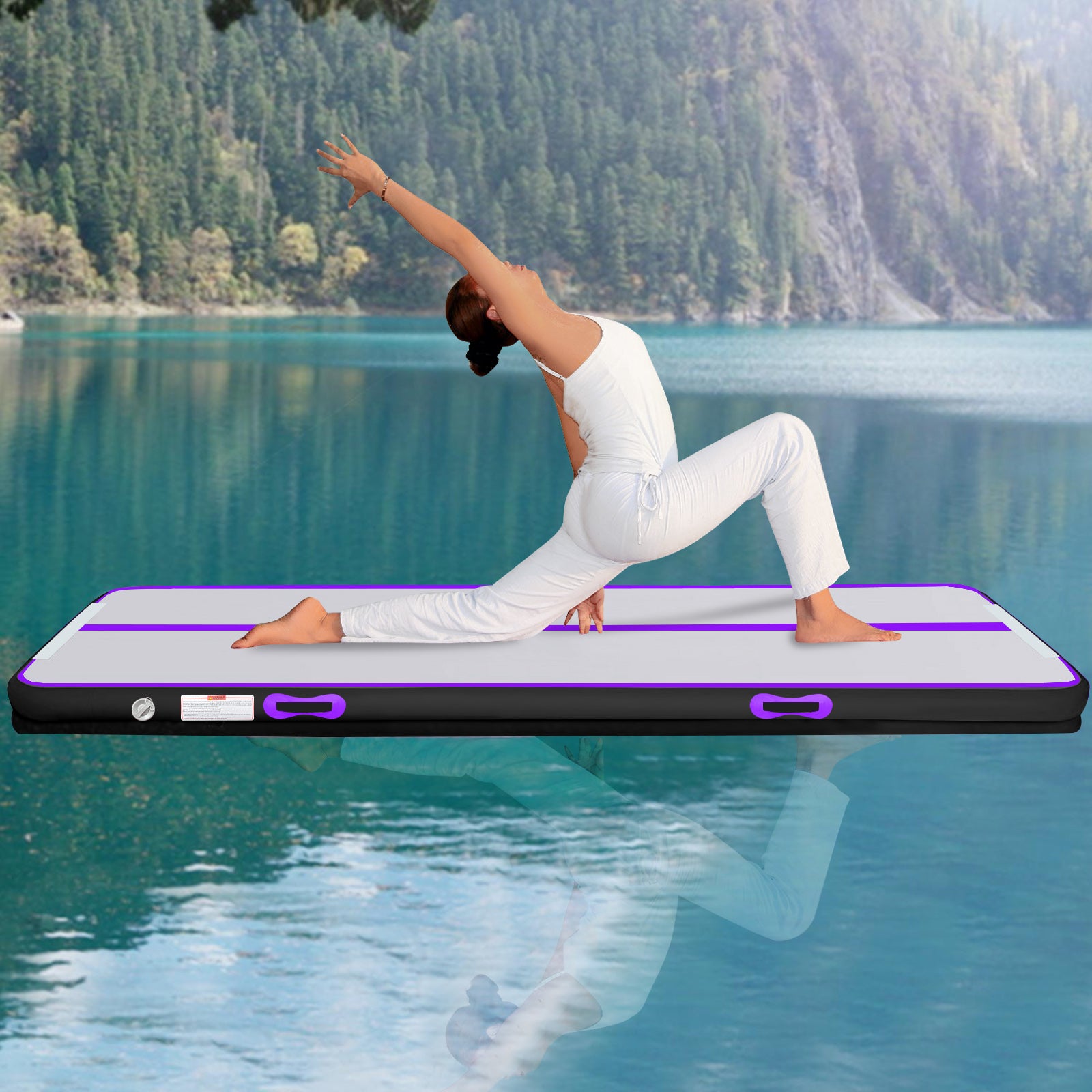 3M/10FT Air Track Black And Purple 4IN/10CM Thickness (Carbon Fiber)